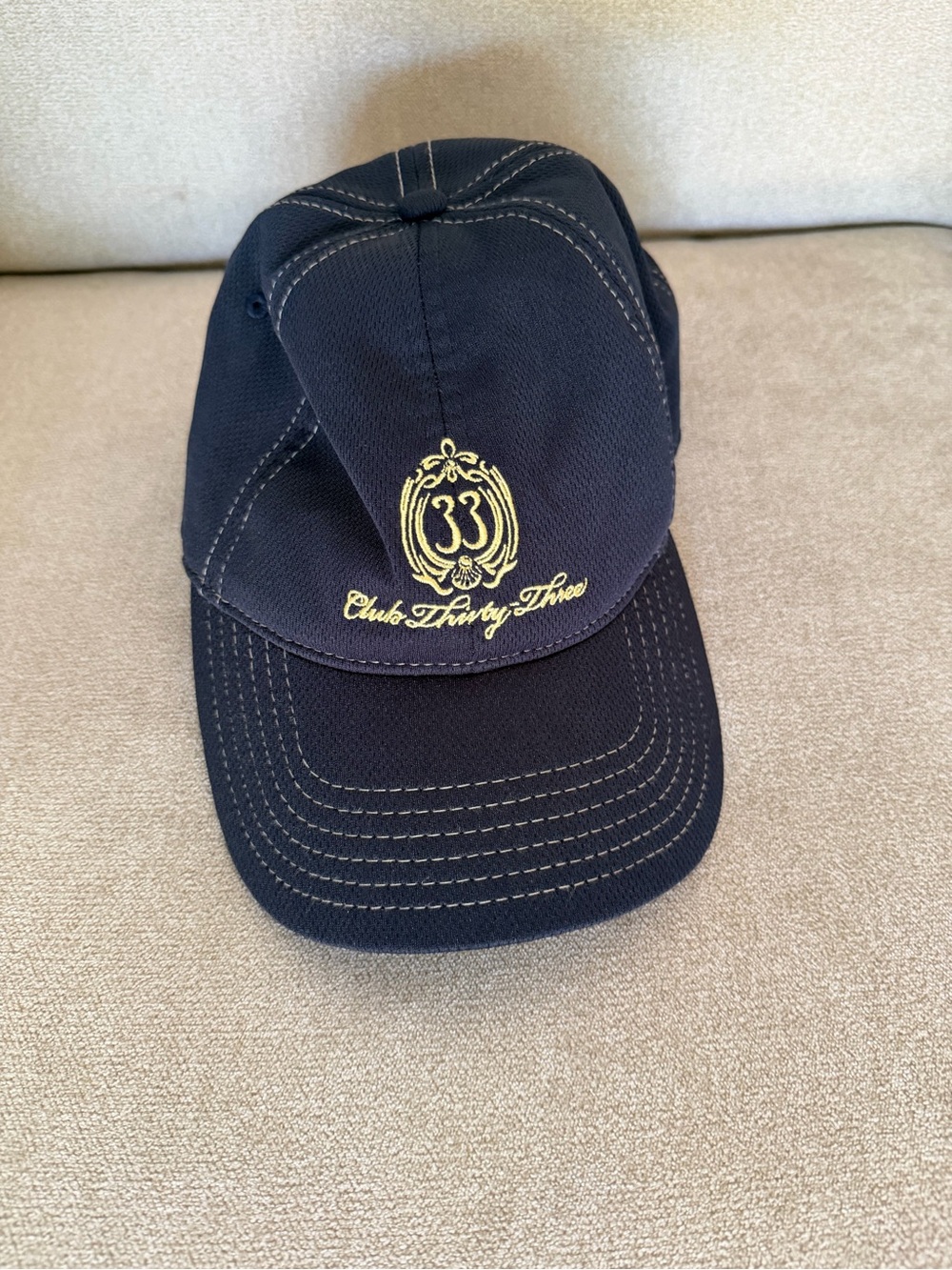 Disney Navy Baseball Hat with Gold Club 33 Crest